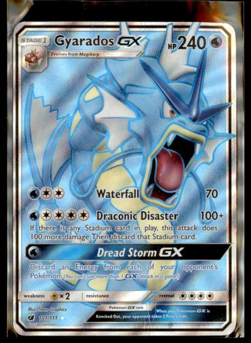 Gyarados GX 101/111 Ultra Rare Crimson Invasion Pokemon Holo Moderately Played