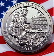 2017 P Ellis Island 👫 Quarter Circulated | 🧳 ATB U.S. Mint Collectible Coin