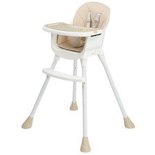 3-in-1 Baby High Chair,Removable Dual-Layer Tray with 5-Point Harness