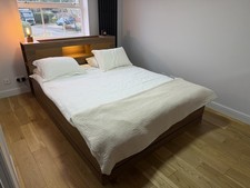 European Queen/King Ottoman Bed With Headboard Storage and Pocket Spr Mattress