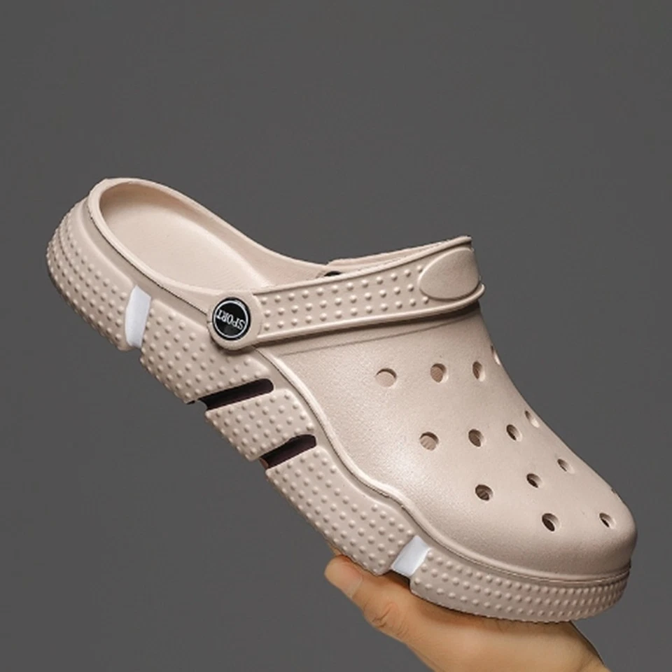 Crocs de moda para hombre para uso al aire libre, tallas extra grandes, sandalias de doble propósito Foto 3 de 4