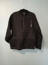 Marc Ecko MENS Zippered Bomber Jacket L Band Collar Urban Street Coat Quilted