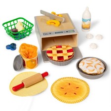 Make and Bake Pies Pretend Play Food Set and Wooden Oven