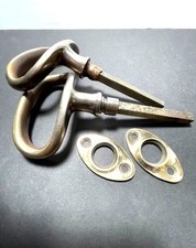 Model T Ford Type Brass Bale Door Handles Nice Pair W Bezzles And 516 Shafts