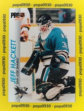 Jeff Hackett, San Jose Sharks, 1992, Pro Set,...