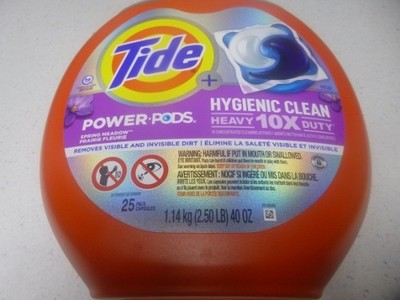 Tide Hygienic Clean Heavy 10x Duty Power PODS Laundry Detergent, 25 Count NEW!!!