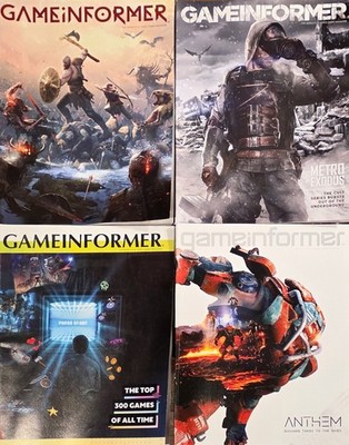 Game Informer Magazine 2018 Lot x4 #298, #299, #300 (Top 300 Games), #303