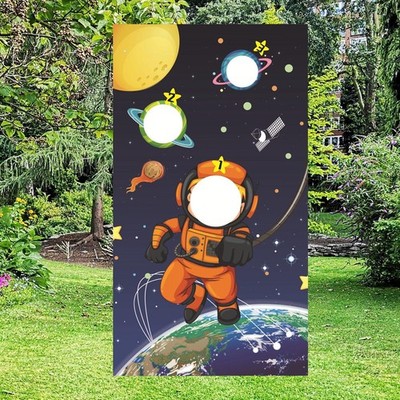 Astronaut Motto Wurfspiel Banner Partyzubehör für Osterparty Weihnachten