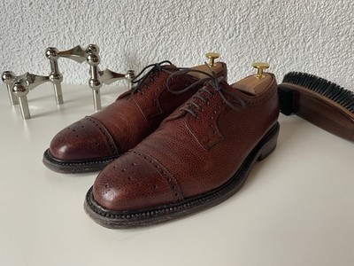Cheaney Wingate: Dark Brown Captoe Brouge Derby Herren UK 8