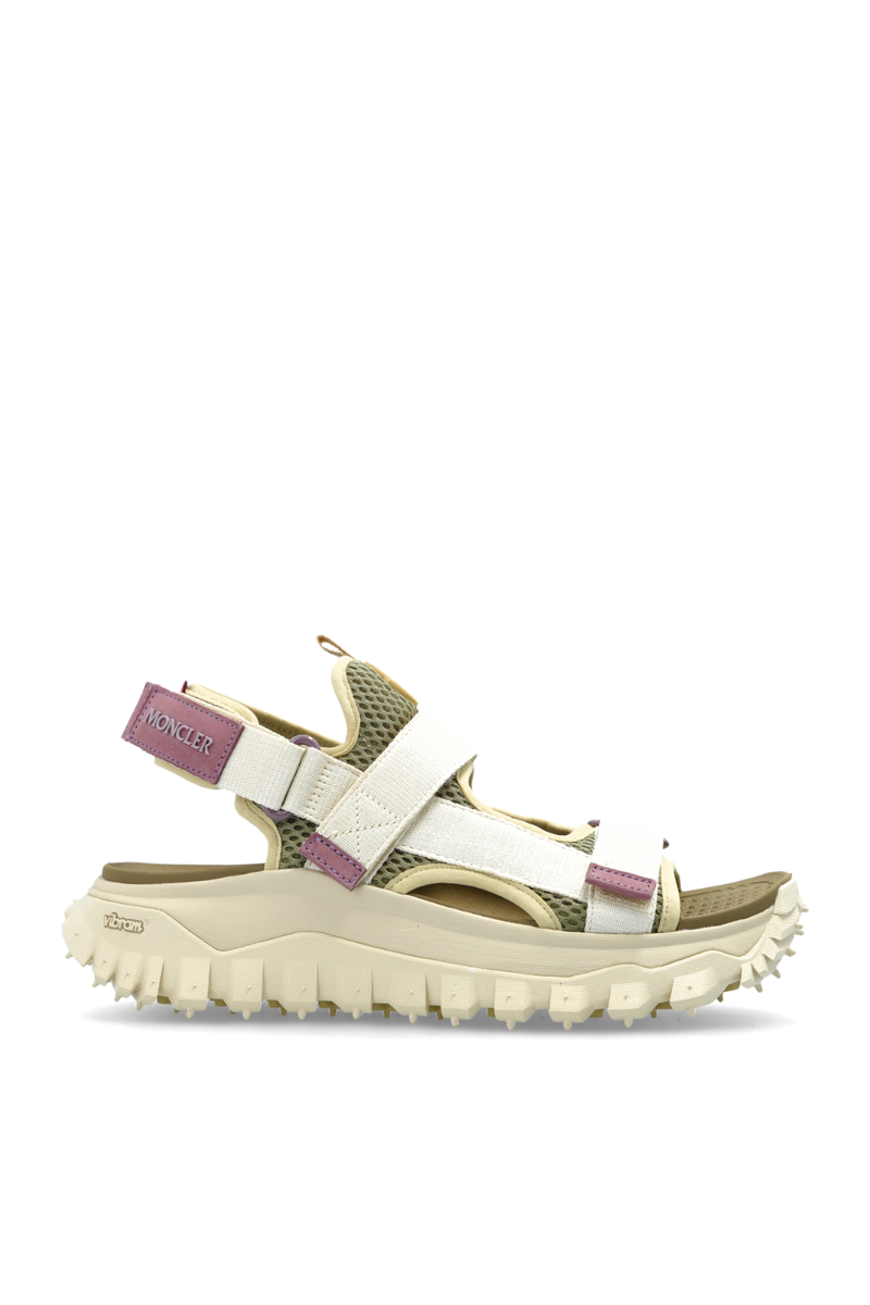 Moncler Trailgrip Vela Cream Leather Sandals New & Authentic | eBay
