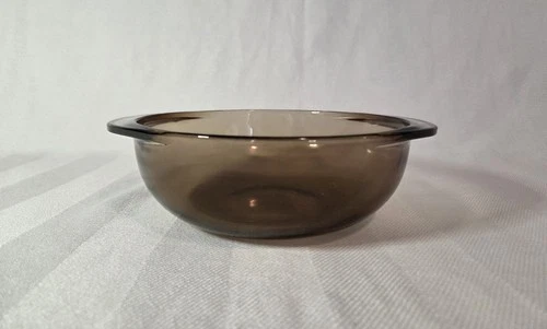 Vintage PYREX 024 Amber Glass Round 2 Quart Casserole Baking Bowl NO LID Brown