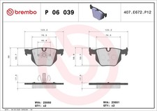 Bremsbelagsatz Scheibenbremse PRIME BREMBO P 06 039 f�r BMW E90 E91 E93 E92 E84