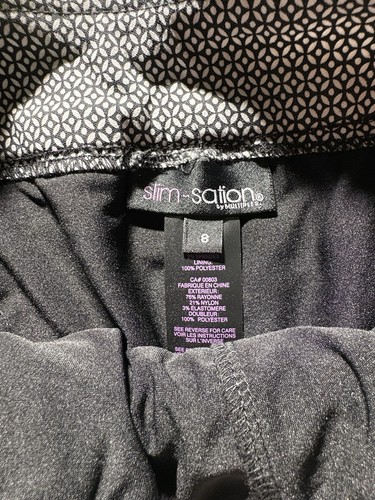 SLIM-SATION Skort Donna Tg 8 Nero Golf Elasticizzato Pancia Pannello di Controllo Pickleball - Foto 2 di 13
