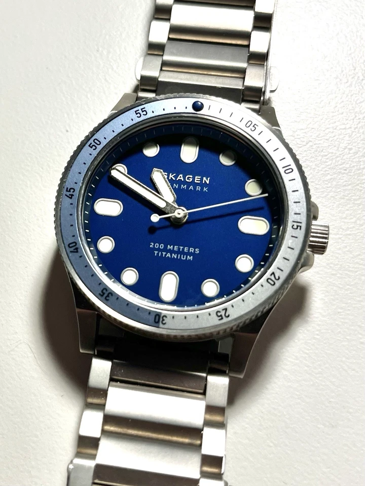 Reloj Skagen Fisk Titanio Hombre Estilo Buceo Azul EDICIÓN LIMITADA SKW6717 Foto 3 de 4