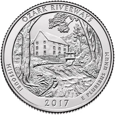 2017 S Ozark Quarter National Park ATB Series Uncirculated From US Mint roll.