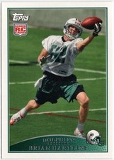 2009 Topps Brian Hartline Rookie Card RC #346 Dolphins. rookie card picture