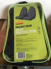 halfords NAVY FRONT PAIR SEAT PROTECTOR, FROM MUD, WATER, GREASE