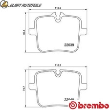 BREMSBELAGSATZ SCHEIBENBREMSE P 06 109 FÜR BMW X6/G06/F96 4/G22/G82/G1/F91 X7  