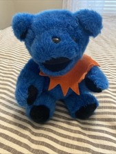 Vtg Grateful Dead Bear Rare Mini Jointed Liquid Blue Orange Steven Smith Plush