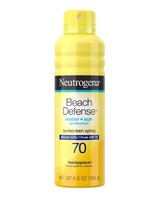 Neutrogena Beach Defense Sunscreen Spray Lotion. Water + Sun Protection SPF 70.