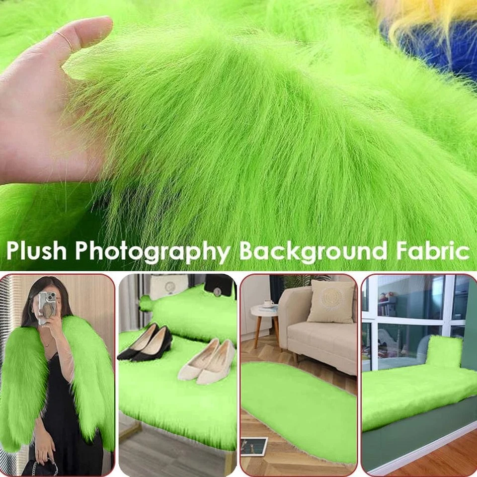 Plush Fluffy Faux Fur Fabric Handmade Crafts Sewing Material Accessories;, - Image 2 of 4