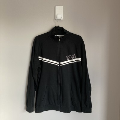 Hugo Boss Full Zip Jacke Sweatshirt Schwarz Herren XL Freizeit