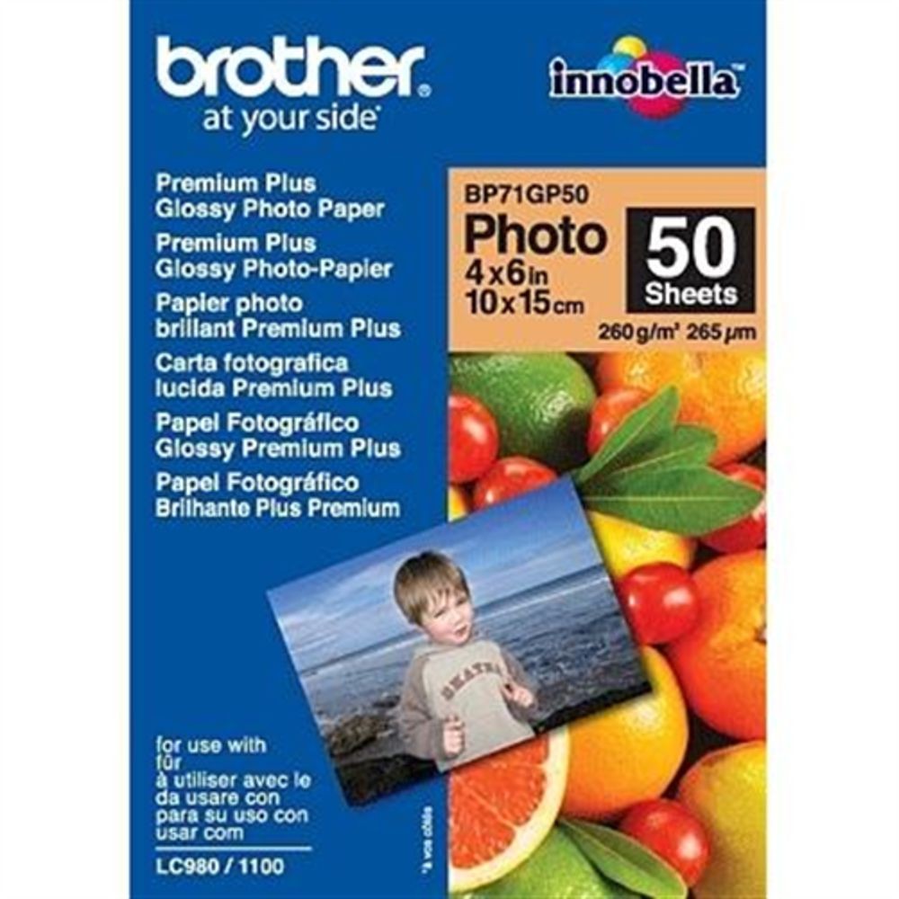 Brother Papier BP-71GP50 A6 Foto 50 Blatt - Foto-Papier 2790₽