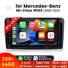 2+64GB Car Radio Android 13 Carplay GPS for Mercedes Benz W164 X164 GL320 ML350