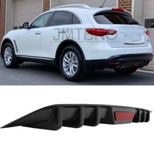 For Infiniti Fx35 Fx37 Fx50 Rear Bumper Diffuser Shark Fin Splitter Lip Spoiler