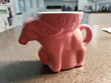Vintage Frankoma Pottery Political Mug 6 oz. Democrat Donkey 1992 