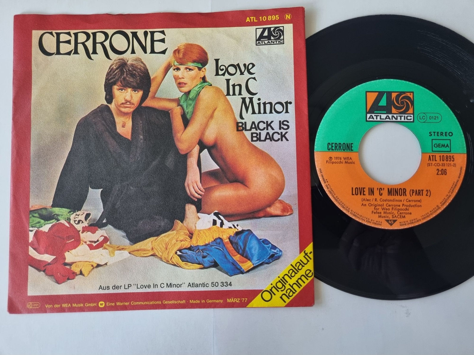 Cerrone - Love in C Minor 7'' Vinyl Germany MISPRINT