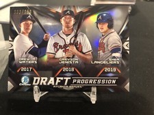 2019 BOWMAN DRAFT CHROME DRAFT PROGRESSION BRAVES SHEA LANGELIERS REF/250