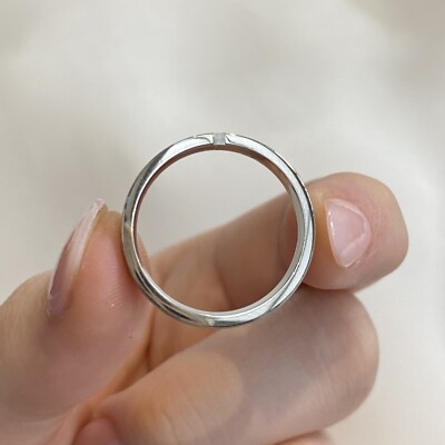 Anello Donna Argento 925 Semplice Elegante Fascia Con Fiore Fatto A Mano Bulgaria - Foto 3