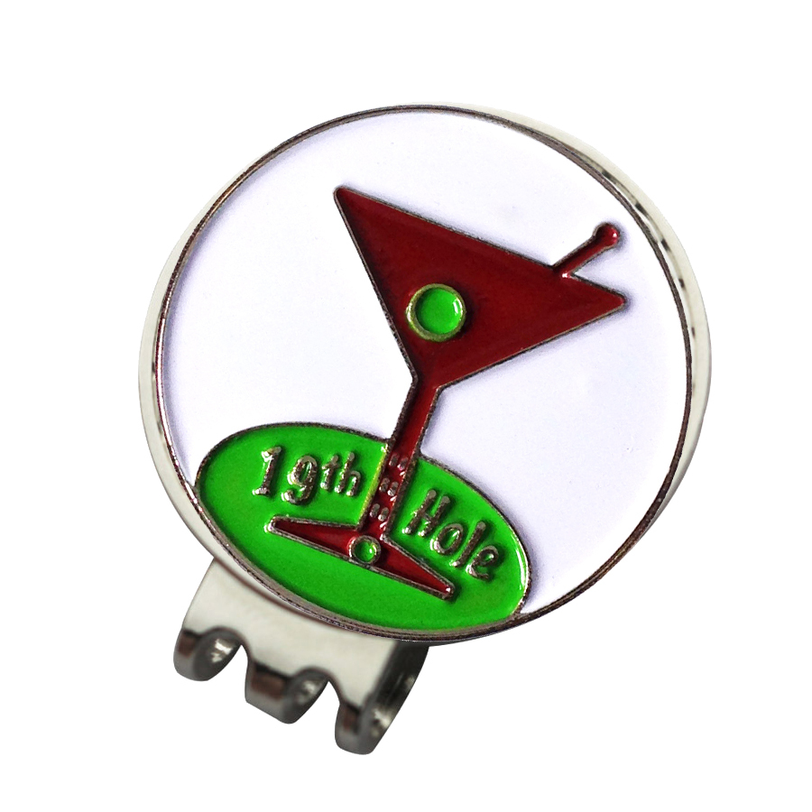 1 x New Hat Clip + Martini Golf Ball Marker For Golf Hat or