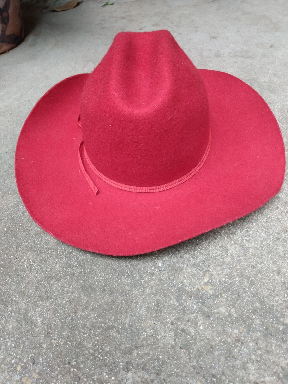 Stetson Cowboy Red Wool Felt Hat Youth Fit Gem