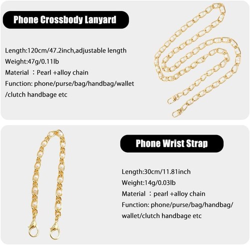 For Universal Pearl Phone Crossbody Lanyard & Wrist Strap with Tether Tabs - 第 49/54 張圖片