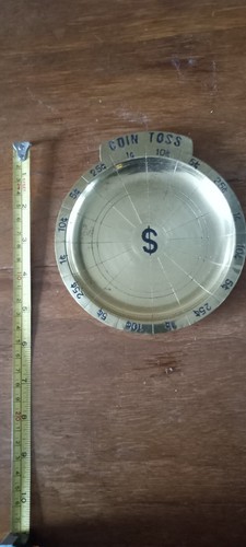 Brass Coin Toss Change Dish Tinket Keys 6.25” Home Office Desk | eBay