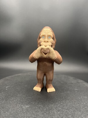 Heart hands Sasquatch Bigfoot Figurine 3D Printed! Valentines Day!