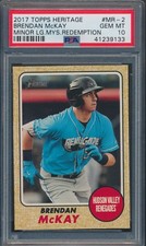 BRENDAN MCKAY  2017 Topps Minor League Heritage SP PSA 10 #MR-2 POP 9 Mystery