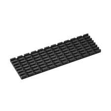 Aluminum Heatsink 70x22x3mm Black Slotted Design for M.2, for 2280 SSD