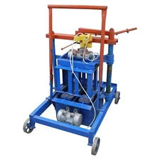 220V Block Bricks Press Molding Machine Movable Hollow Brick Maker 2 Square Hole