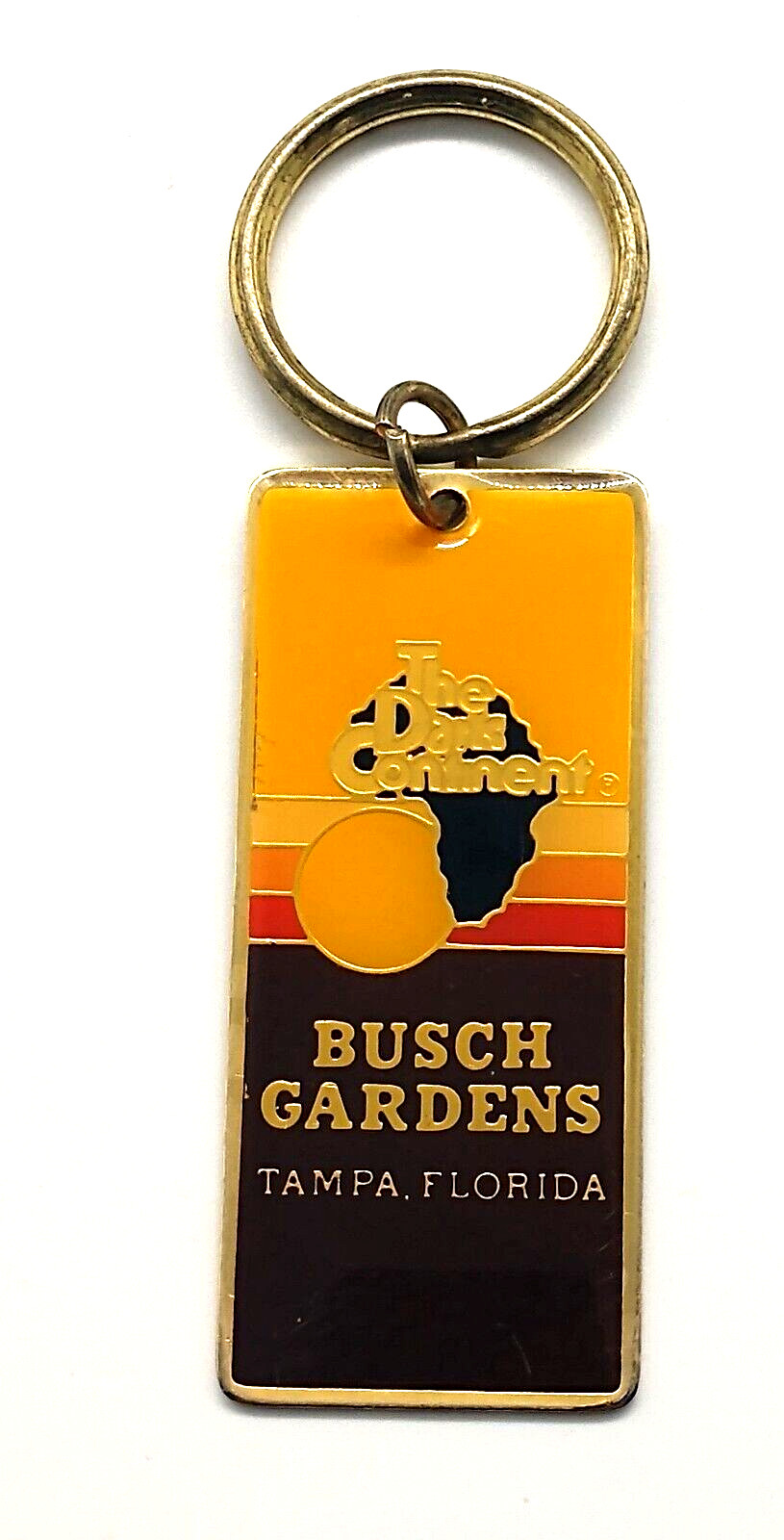 Vintage The Dark Continent Busch Gardens Tampa Florida Keyring Keychain #1