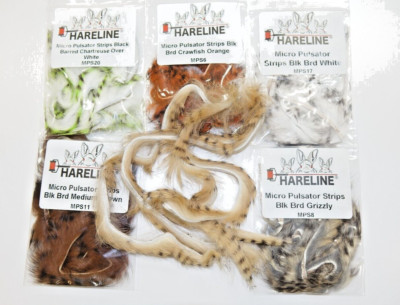 Micro PULSATOR Rabbit 7 Farben Hareline #MPS black barred Hasenfellstreifen
