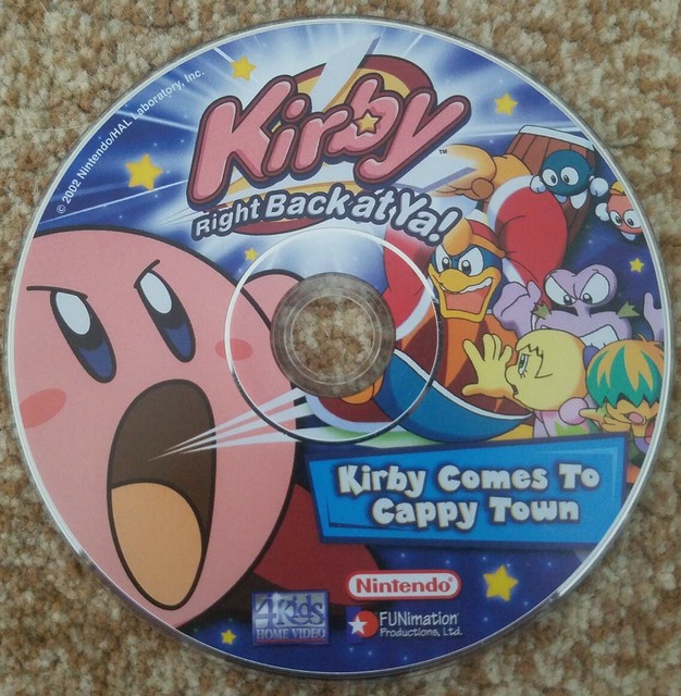 KIRBY RIGHT BACK AT YA KIRBY'S ADVENTURES IN CAPPYTOWN DVD DISC ONLY