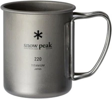 Snow Peak Titanium Single Wall mug 220ml Folding Handles MG-141 Outdoor