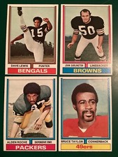 1974 Topps Football Singles U Pick All Pictured Combine Ship Discount 1-250