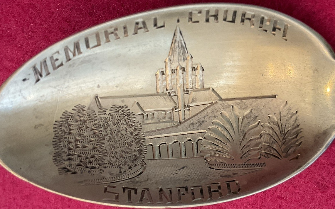 RARE! Memorial Church Stanford University California Sterling Souvenir Spoon 20g