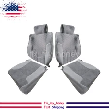 Driver Passenger Bottom Top Cloth Seat Cover Gray For 94-97 Dodge Ram 1500 2500