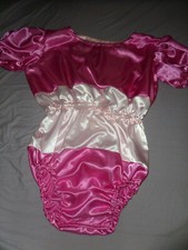 ADULT BABY SISSY ALL-IN-ONE DEEP PINK +  PINK SATIN