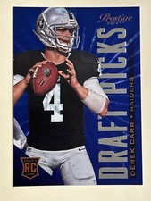 2014 Prestige Draft Picks Jumbo Box Topper Derek Carr RC Rookie Raiders Blue
